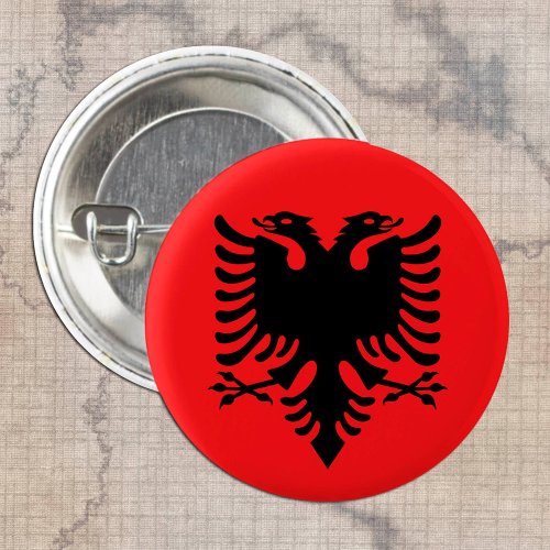 Albanian Flag  Albania fashion patriots sports Button