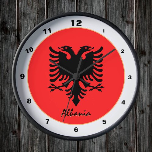 Albanian Flag  Albania trendy Home  design Round Clock