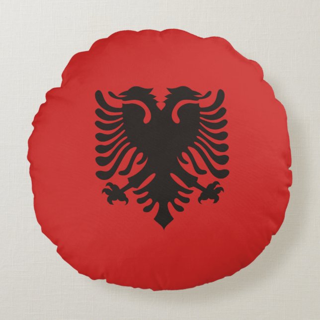 Albanian Flag All Over Round Pillow (Front)