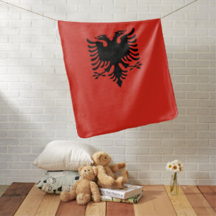 Albanian flag baby blanket