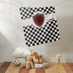 Albanian flag baby blanket