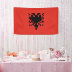 Albanian flag banner