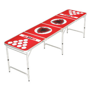 Albanian flag beer pong table