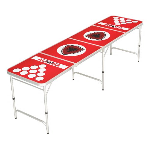 Albanian flag beer pong table