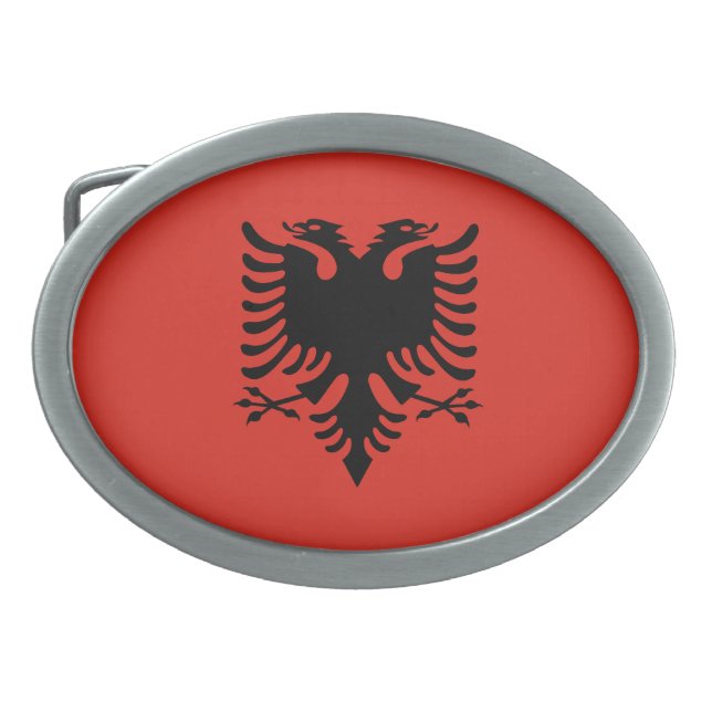 Albanian flag belt buckle (Front)