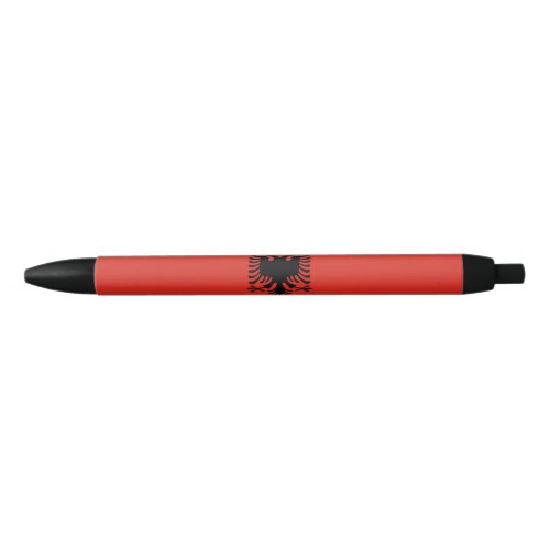 Albanian flag black ink pen