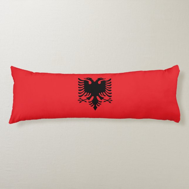 Albanian flag body pillow (Front)