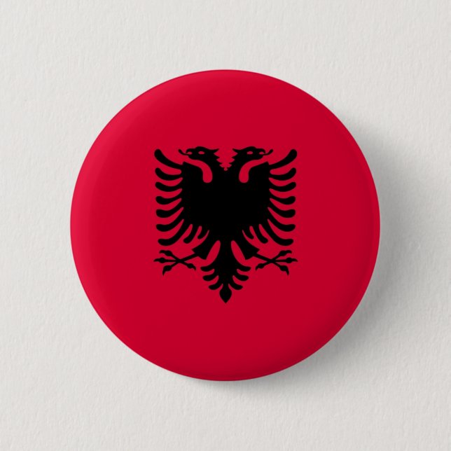 Albanian Flag Button (Front)