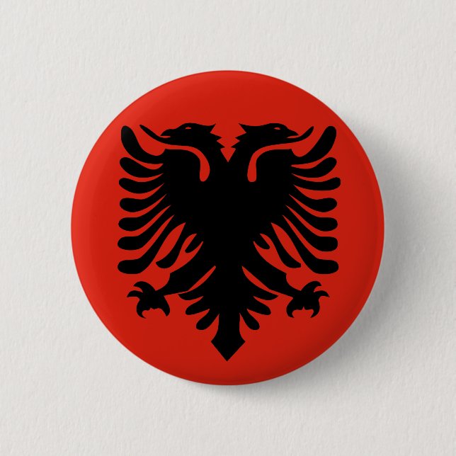Albanian Flag Button (Front)