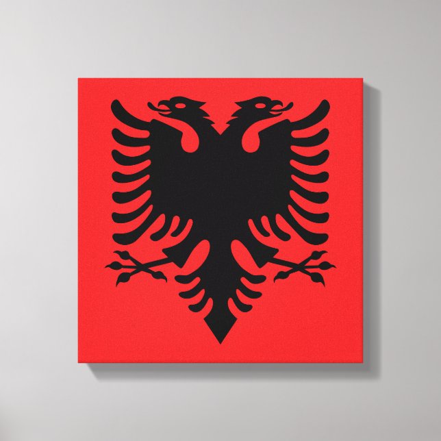 Albanian flag canvas print (Front)