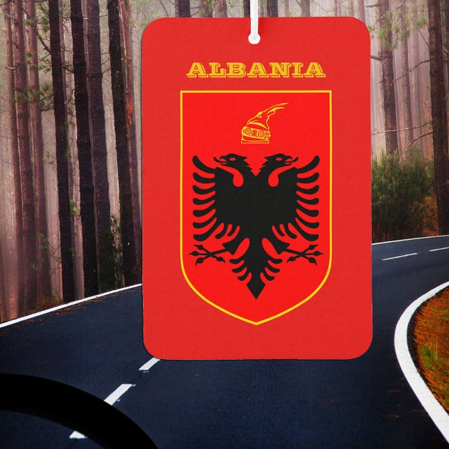 Albanian Flag Car Air Freshener, Albania Air Freshener (Creator Uploaded)