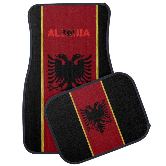 Albanian flag car floor mat (Set)