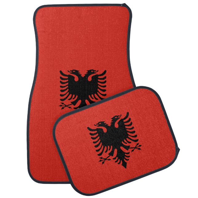 Albanian flag car floor mat (Set)