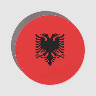 Albanian flag car magnet