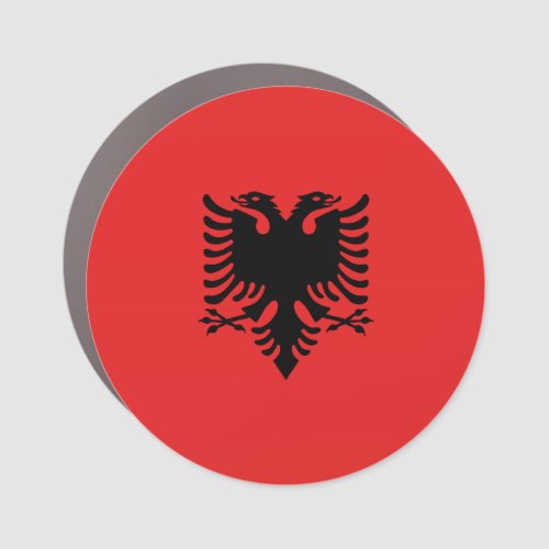 Albanian flag car magnet