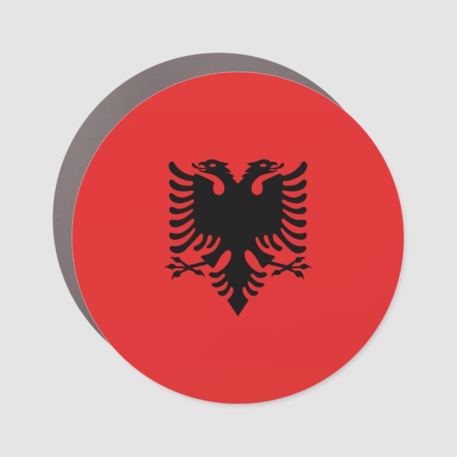 Albanian flag car magnet (Front)