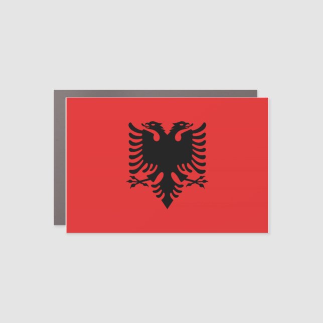 Albanian flag car magnet (Front)