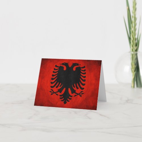 Albanian Flag Card