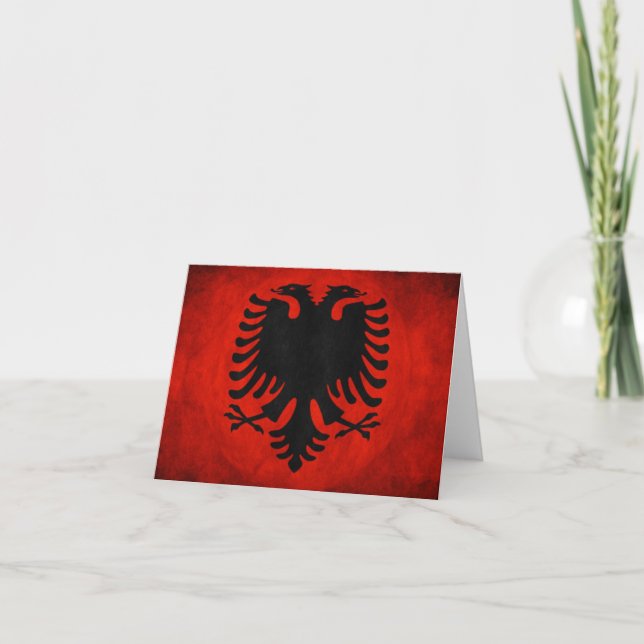 Albanian Flag Card (Front)