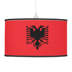 Albanian flag ceiling lamp