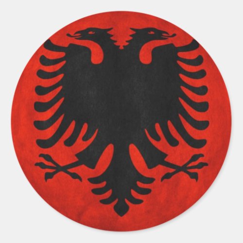 Albanian Flag Classic Round Sticker