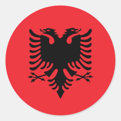 Albanian flag classic round sticker