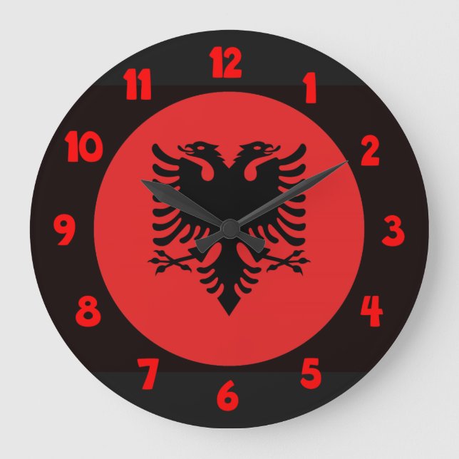 Albanian flag clocks (Front)