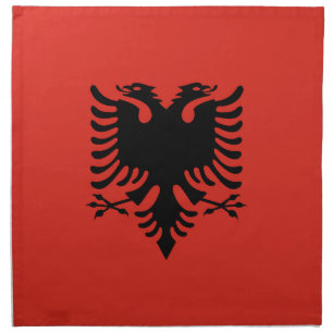 Albanian flag cloth napkin