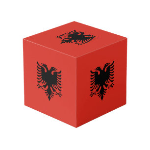 Albanian flag cube