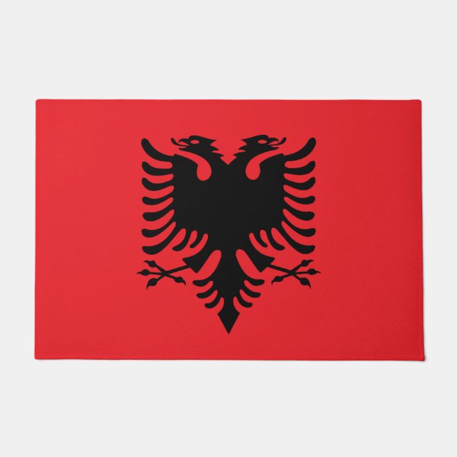 Albanian flag doormat (Front)
