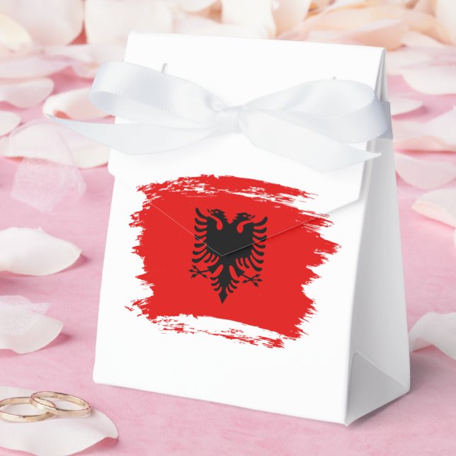 Albanian flag favor boxes (Wedding)