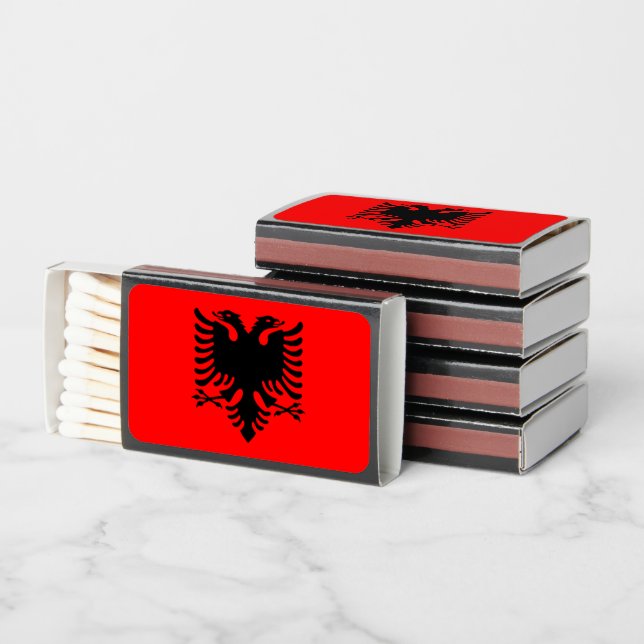 Albanian Flag, Flag of Albania Matchboxes (Stacked)