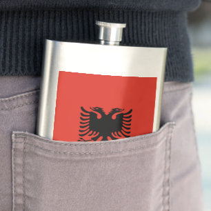 Albanian flag flask