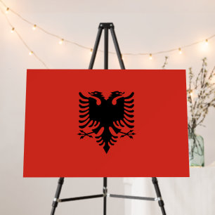 Albanian flag foam board