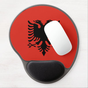 Albanian flag gel mouse pad