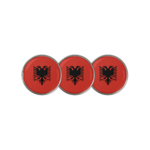 Albanian flag golf ball marker