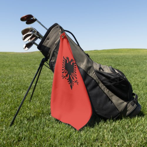 Albanian flag golf towel