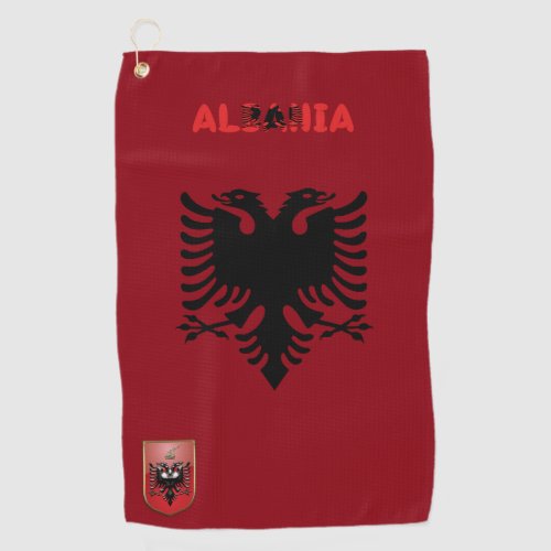 Albanian flag golf towel