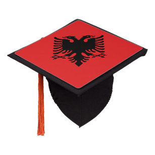 Albanian flag graduation cap topper