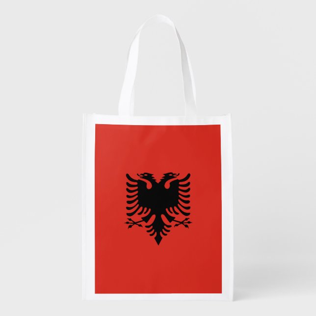 Albanian flag grocery bag (Front)