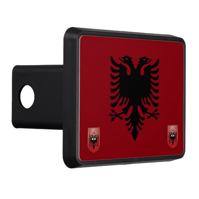 Albanian flag hitch cover (Right)