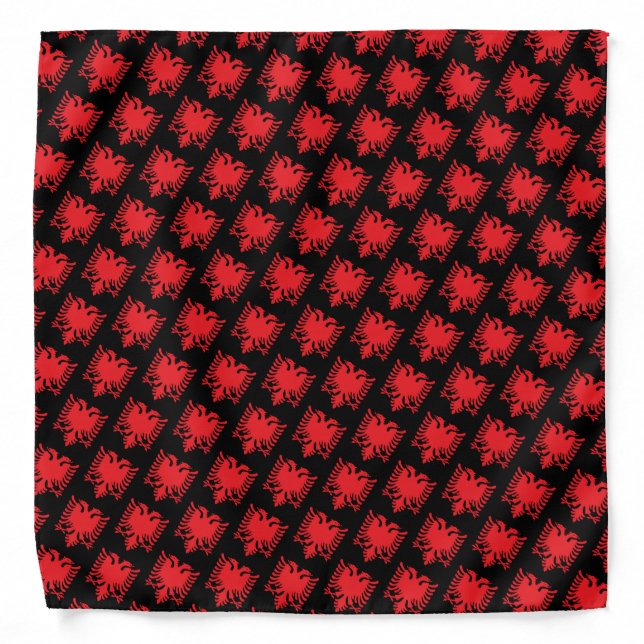 Albanian Flag Icon Thicker Bandana (Front)