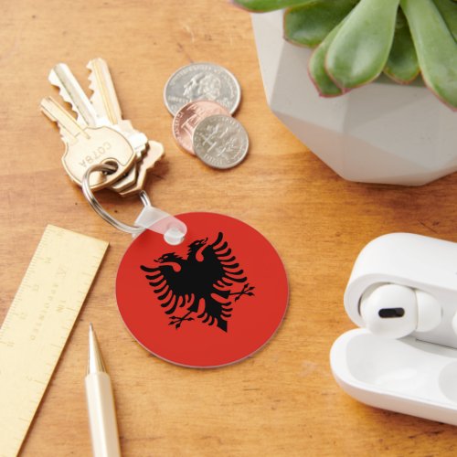 Albanian flag keychain