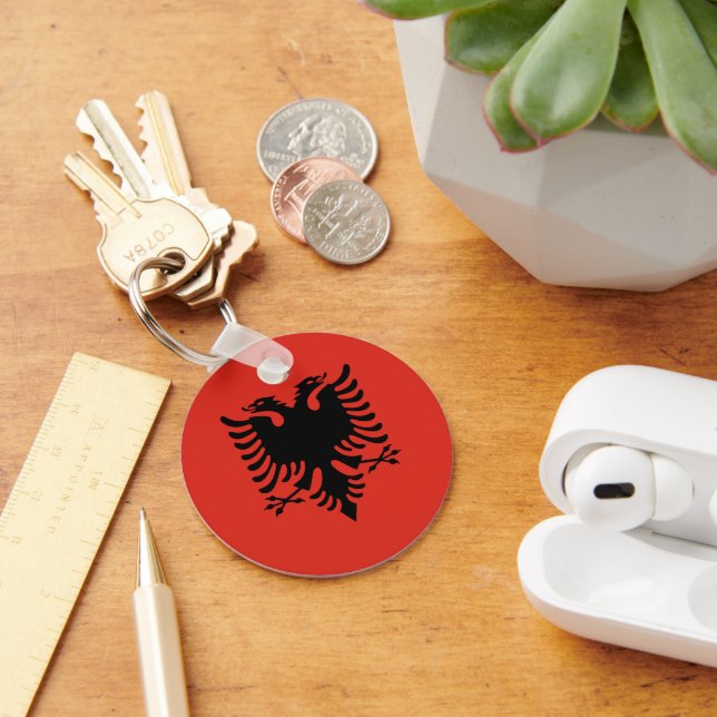 Albanian flag keychain (Desk)