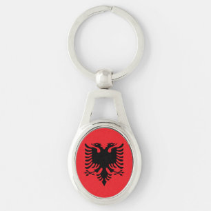 Albanian flag keychain