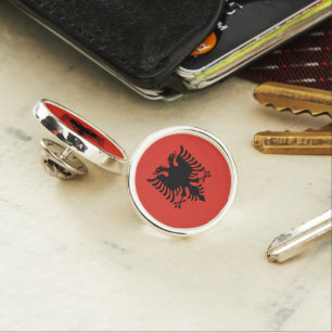 Albanian flag lapel pin