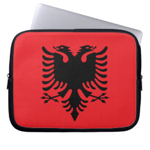 Albanian flag laptop sleeve