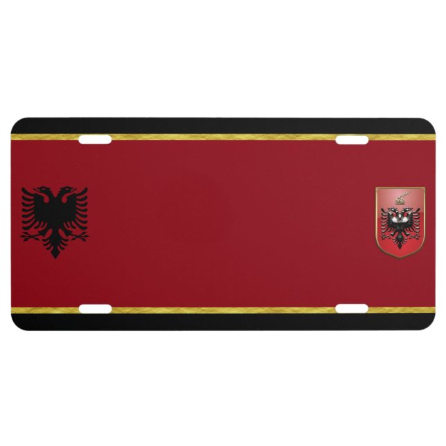 Albanian flag license plate (Front)