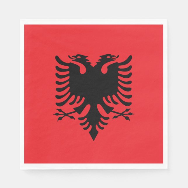 Albanian flag napkins (Front)