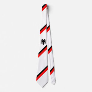 Albanian flag neck tie